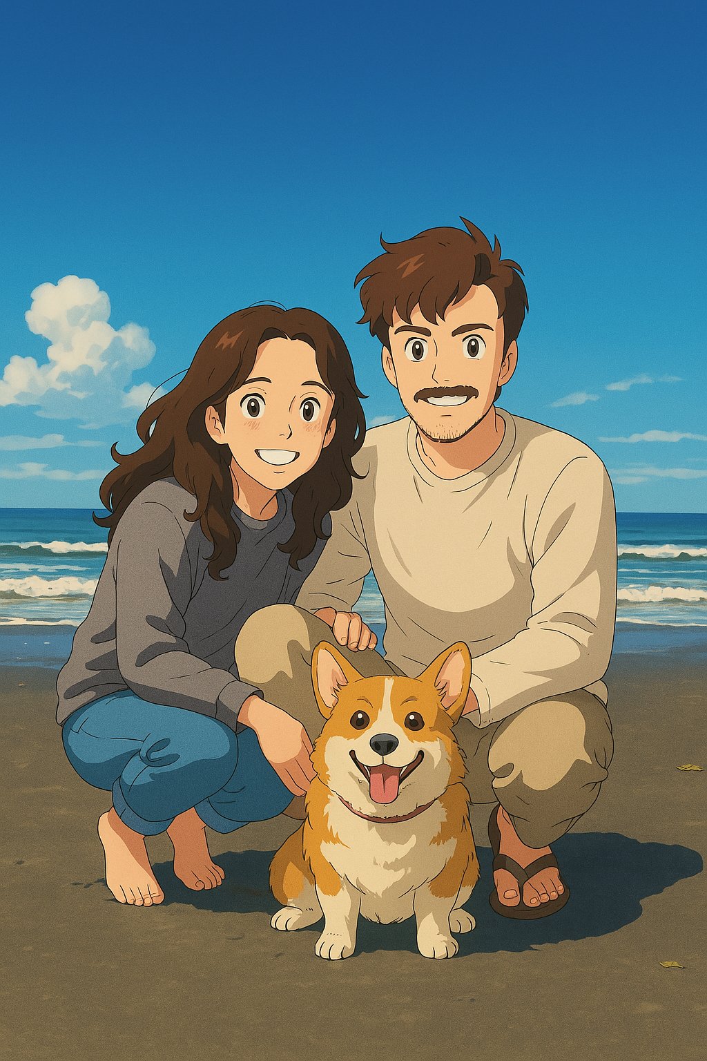 Transform this image in the style of Studio Ghibli. Just like their biggest fan and admirer would, training for years to master the technique to near perfection.